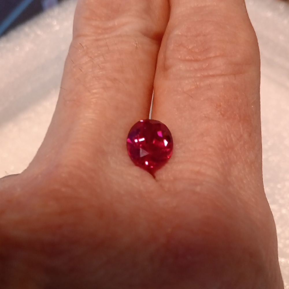 Faceted Oval Ruby Gemstone 3.5 Ct - image 2